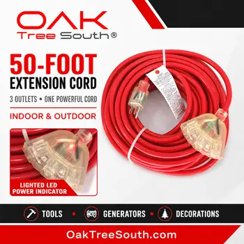 50-foot Extension Cord with 3 Outlets