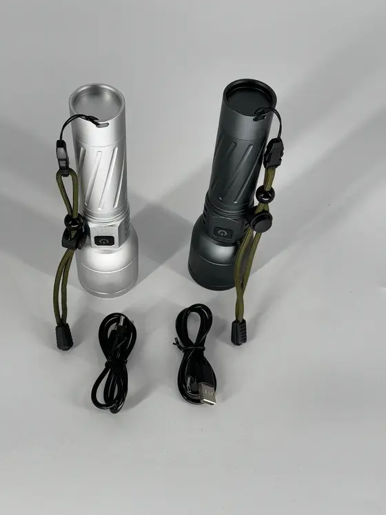 All Weather Flashlight, Charcoal or Silver