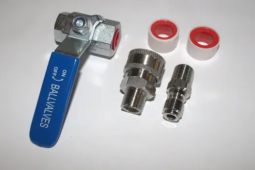 5000 PSI Stainless Steel Ball Valve 3/8 Quick Connect Kit