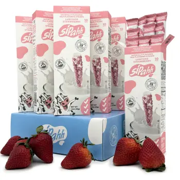LUSCIOUS STRAWBERRY 60 STRAW PACK FLAVORED MILK STRAWS