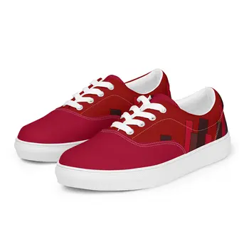 Vizzi - Men's Lace-Up Canvas Shoes - 06 Red
