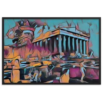 A SUNDAY UNDER ACROPOLIS V2 Premium Framed Poster