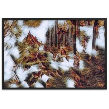 AMONG THE FOUR SEASONS YOU ARE THE FIFTH SENSE Velvet Edition Framed Poster