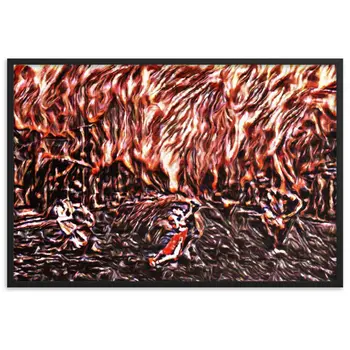 DANCE ME LIKE THE RAIN THAT BURNING OUT THE FIRE AROUND ME Framed Poster