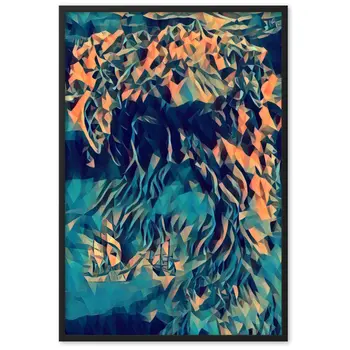 WHEN POSEIDON ASKED THE WAVES TO DANCE Superior Framed Poster