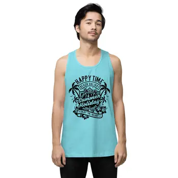 HAPPY TIME Men’s Premium Tank Top by Gianneli