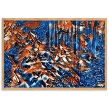 AMONG THE FOUR SEASONS YOU ARE THE FIFTH SENSE Velvet Edition Framed Poster