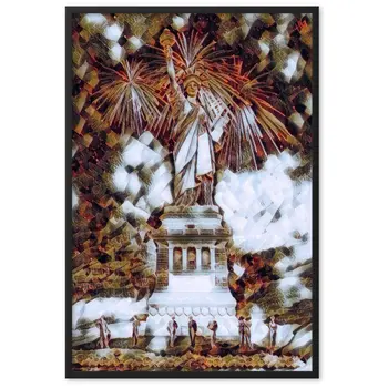 NEW YORK 4.7.1900 Velvet Edition Framed Poster