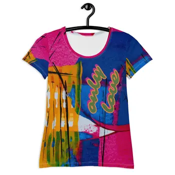 ONLY LOVE Women's Athletic T-shirt by Gianneli