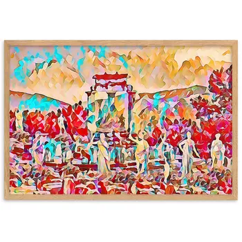 A SUNDAY AT THE ORACLE OF DELPHI Superior Framed Poster