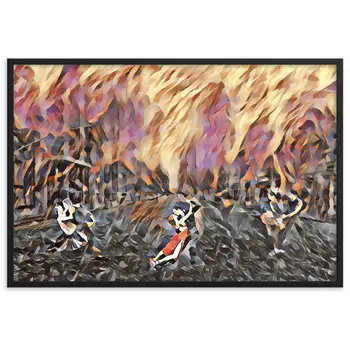 DANCE ME LIKE THE RAIN THAT BURNING OUT THE FIRE AROUND ME Framed Poster