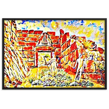 PERSEUS ON THE ROAD TO LION GATE Superior Framed Poster