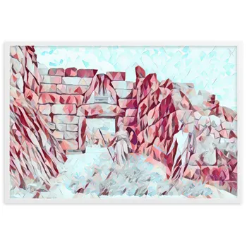 PERSEUS ON THE ROAD TO LION GATE Superior Framed Poster