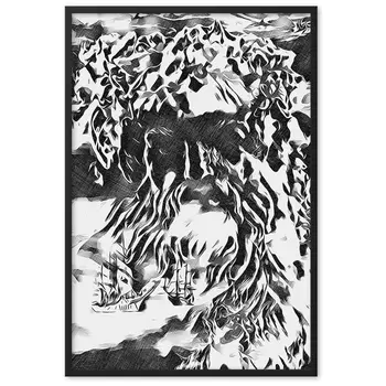 WHEN POSEIDON ASKED THE WAVES TO DANCE Superior Framed Poster