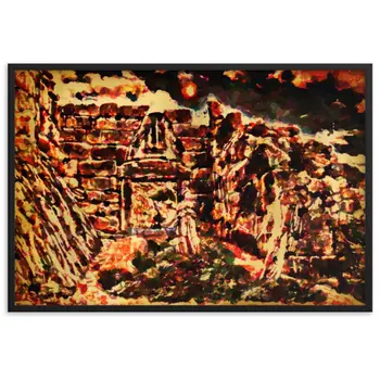 PERSEUS ON THE ROAD TO LION GATE Superior Framed Poster