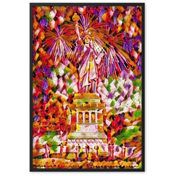 NEW YORK 4.7.1900 Velvet Edition Framed Poster