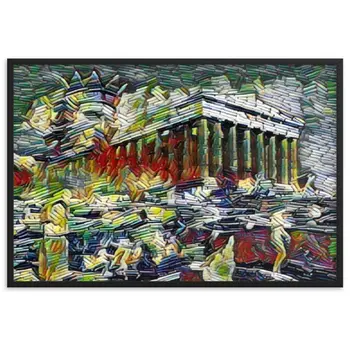 A SUNDAY UNDER ACROPOLIS V2 Premium Framed Poster