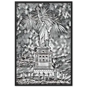 NEW YORK 4.7.1900 Velvet Edition Framed Poster