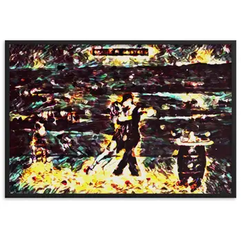 BALLANDO DAVANTI A UN MURO IN TOSCANA TALE Framed Poster