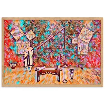 JUST BEFORE PYTHAGORAS REDUCES PLANET'S DISTANCES Superior Framed Poster