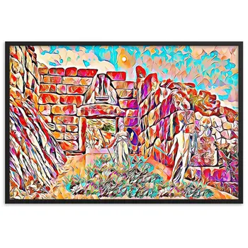PERSEUS ON THE ROAD TO LION GATE Superior Framed Poster