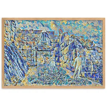 PERSEUS ON THE ROAD TO LION GATE Superior Framed Poster