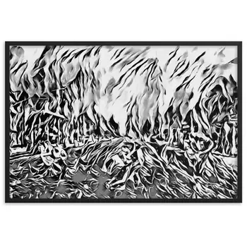 DANCE ME LIKE THE RAIN THAT BURNING OUT THE FIRE AROUND ME Framed Poster