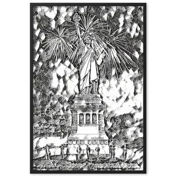 NEW YORK 4.7.1900 Velvet Edition Framed Poster