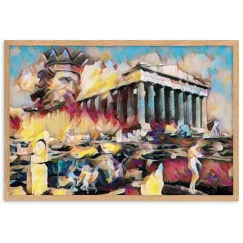 A SUNDAY UNDER ACROPOLIS V2 Premium Framed Poster