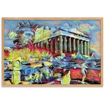 A SUNDAY UNDER ACROPOLIS V2 Premium Framed Poster