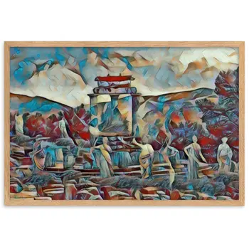 A SUNDAY AT THE ORACLE OF DELPHI Premium Framed Poster