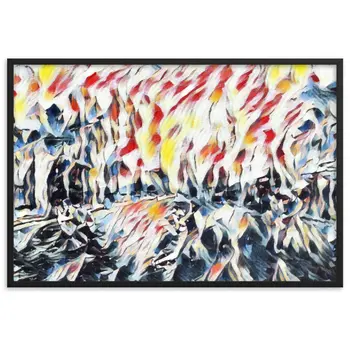 DANCE ME LIKE THE RAIN THAT BURNING OUT THE FIRE AROUND ME Velvet Framed Poster