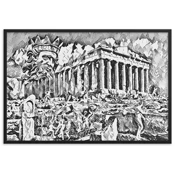 A SUNDAY UNDER ACROPOLIS V2 Superior Framed Poster
