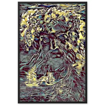 WHEN POSEIDON ASKED THE WAVES TO DANCE TALE Framed Poster