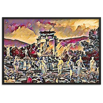 A SUNDAY AT THE ORACLE OF DELPHI Superior Framed Poster