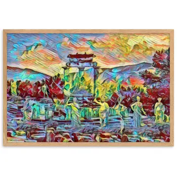 A SUNDAY AT THE ORACLE OF DELPHI Premium Framed Poster