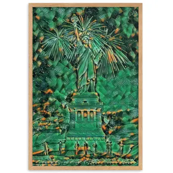 NEW YORK 4.7.1900 Velvet Edition Framed Poster
