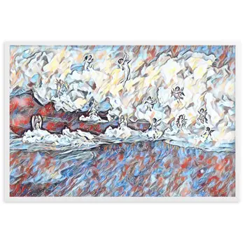 CUPID AND PSYCHE Superior Framed Poster