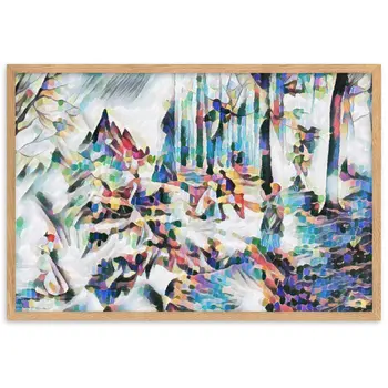 AMONG THE FOUR SEASONS YOU ARE THE FIFTH SENSE Velvet Edition Framed Poster