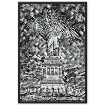 NEW YORK 4.7.1900 Velvet Edition Framed Poster
