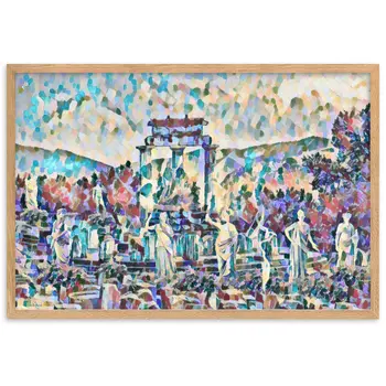 A SUNDAY AT THE ORACLE OF DELPHI Superior Framed Poster