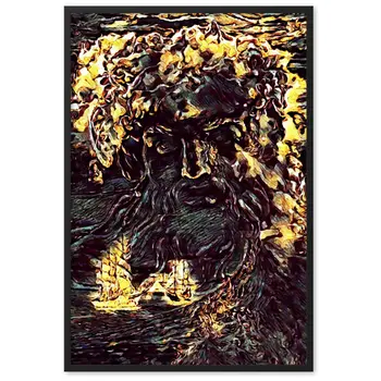 WHEN POSEIDON ASKED THE WAVES TO DANCE TALE Framed Poster