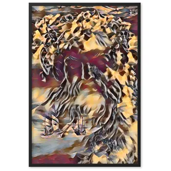 WHEN POSEIDON ASKED THE WAVES TO DANCE Superior Framed Poster