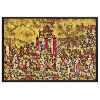 A SUNDAY AT THE ORACLE OF DELPHI Velvet Framed Poster