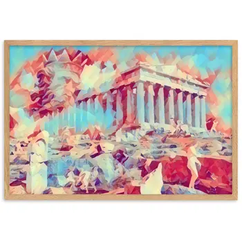 A SUNDAY UNDER ACROPOLIS V2 Superior Framed Poster
