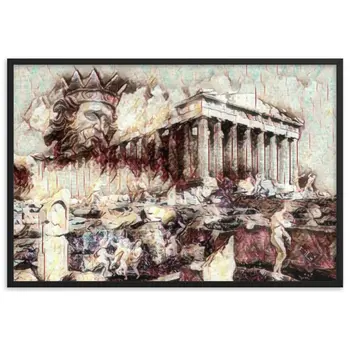 A SUNDAY UNDER ACROPOLIS V2 Premium Framed Poster