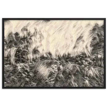 DANCE ME LIKE THE RAIN THAT BURNING OUT THE FIRE AROUND ME Velvet Framed Poster