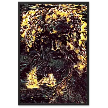 WHEN POSEIDON ASKED THE WAVES TO DANCE TALE Framed Poster