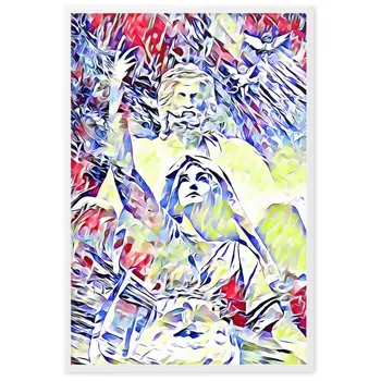 THE DAY THAT IT RAINED JASMINE IN POSEIDON'S HUG V2 Superior Framed Poster