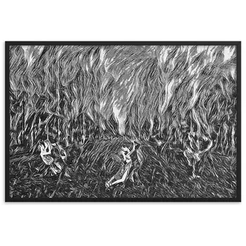 DANCE ME LIKE THE RAIN THAT BURNING OUT THE FIRE AROUND ME Framed Poster